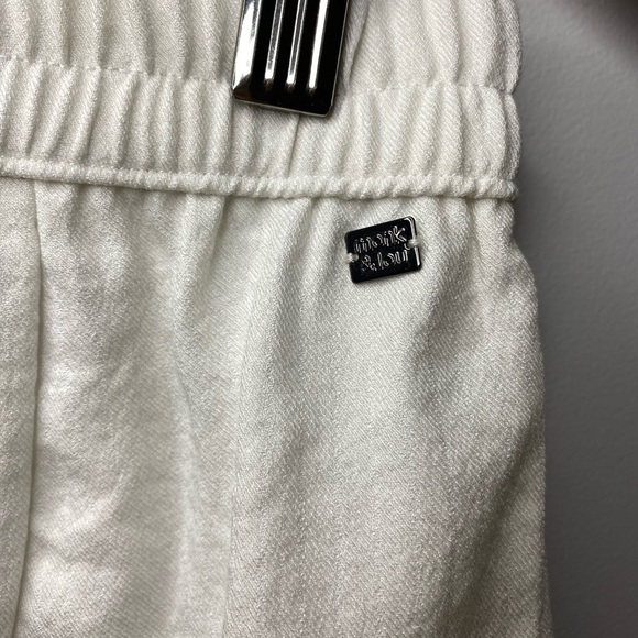 Monk & Lou | White Jogger Pants - stretchy waisted band - small - Picture 7 of 7